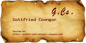 Gottfried Csongor névjegykártya